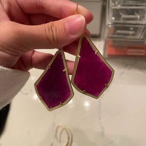 Purple Kendra Scott earrings